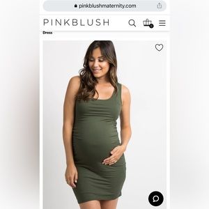 Pinkblush Maternity Ribbed Sleeveless Fitted Dress